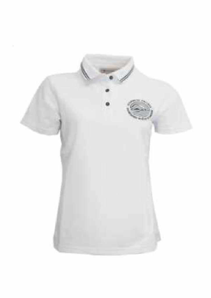 Otumoetai College SS Fitted Polo White/Dark Green