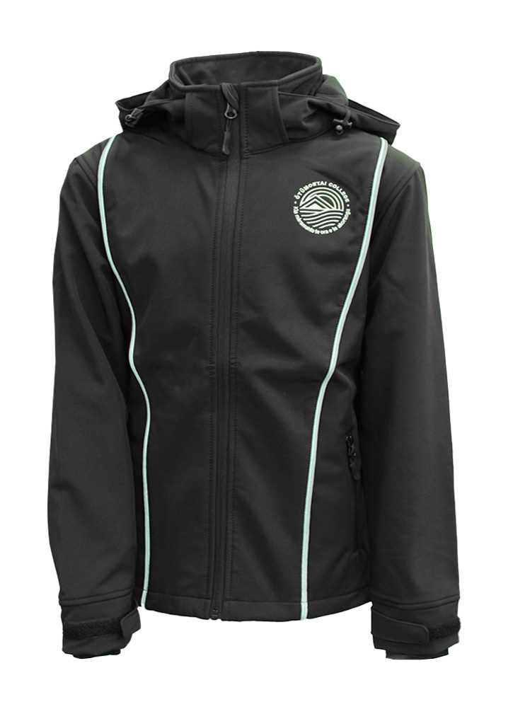 Otumoetai College Fitted Softshell Jacket Black