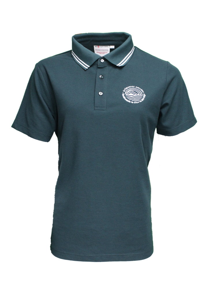 Otumoetai College Junior Fitted SS Polo Dark Green/White